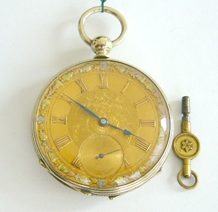 VENDIDO-----Grande relógio Chavinha, Mostrador 3 Cores Ouro