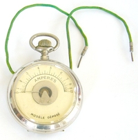 VENDIDO-----Muito Raro Amperimetro em Forma de Relógio, ca 1910