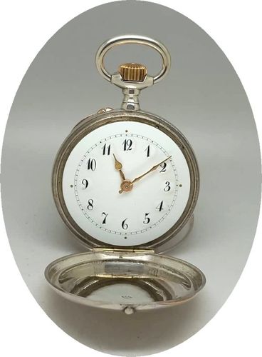 Invulgar Relógio para Invisuais, em Prata ca.1910!!